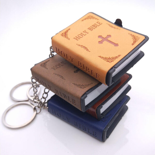 H01b22e5a928d4f89b64c4acf066a21c65 New Mini Bible Pendant Multi Tool Jesus Cross Leather Holy Bible Gift Religious Cute Acrylic Keychain(random 1pc)