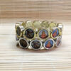 KOMI Acrylic Beads Rosary Stretch Elastic Bracelet for Men Silver Gold Religious Figures Round Coins Beaded Bracelets for Women