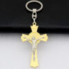 Religion Gifts Catholic Cross Keychain Jesus Cross Keyring Crucifix Keychain Men's and Women's Jewelry Christianity