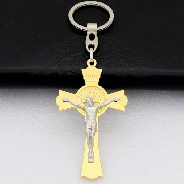 Religion Gifts Catholic Cross Keychain Jesus Cross Keyring Crucifix Keychain Men's and Women's Jewelry Christianity