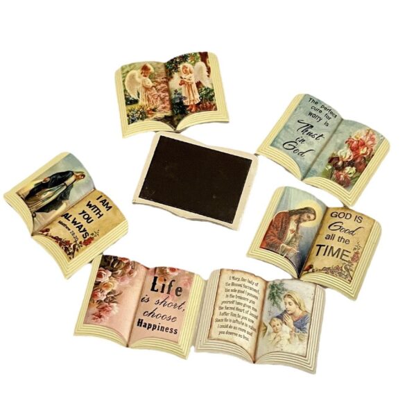 KOMI Ceramic Refrigerator Sticker Religious Book Shape Suitable for Home Daily Holiday Gift Decoration Refrigerator Sticker