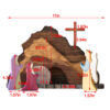 Komi Easter Wooden Nativity Scene Montessori Inspired Decorative Crafts Jesus Decoration