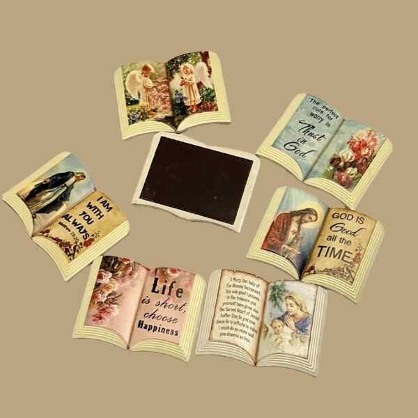 KOMI Ceramic Refrigerator Sticker Religious Book Shape Suitable for Home Daily Holiday Gift Decoration Refrigerator Sticker