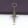 KOMI Cross Collection Keychain for Car & Bag Metal Alloy St. Benedict Cross Keyring Jewelry Accessories Pendants Key Rings