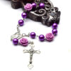 H0715c5595a384638b26c8b27007628b8C KOMI Pearl Large Resin Rose Rosary Bracelet Cross Pendant Religious Jewelry