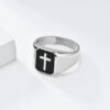 H0762e2ecfc6a4c71bac47d8d9562d2cbx KOMI Stainless Steel Cross Drop Ring for Men Titanium Steel Hand Jewelry