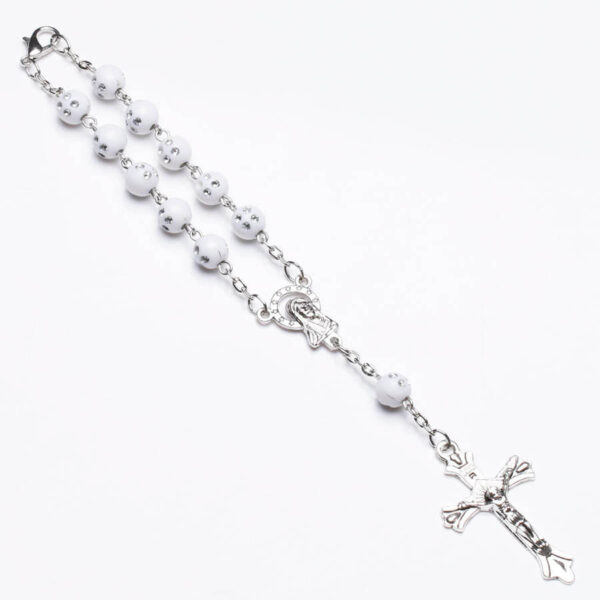 H08170afa40ac4245a64c9fb07e590794m Religious Accessories Multi-colored Acrylic Rosary Beads Bracelet Catholic Cross Bracelet