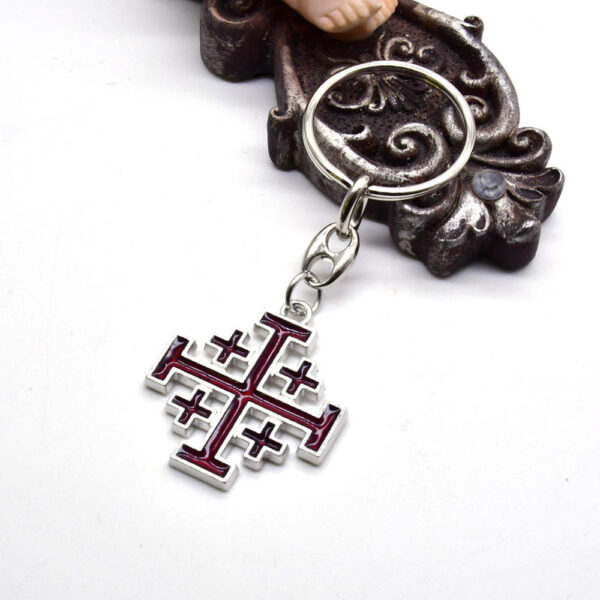 Komi New Cross JERUSALEM Keychain Pendant Relihious Accessories
