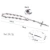 Komi 5*8mm Retro Metal Cross Beads Rosary Catholicism Gift Religious Prayer Beads Rosaries Bracelt