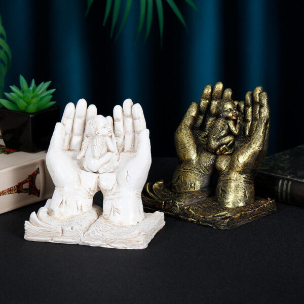 H0f25f20df161488bbf650f8b3b65a18cF KOMI Polyresin Both Hands Holding Men Women Wings Angel Statues Decoration Resin Crafts Home Tabletop Decoration Gift