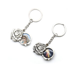 H1095673a0bb54398bb40d6c8e93c460er Catholic Metal Alloy Jesus St Christopher Czestochowa Madonna Religious Rose Keychain Christian Church Key Ring