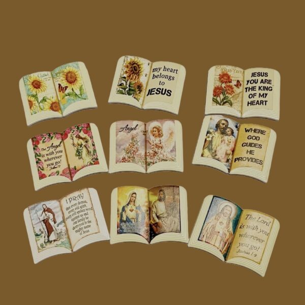 KOMI Ceramic Refrigerator Sticker Religious Book Shape Suitable for Home Daily Holiday Gift Decoration Refrigerator Sticker