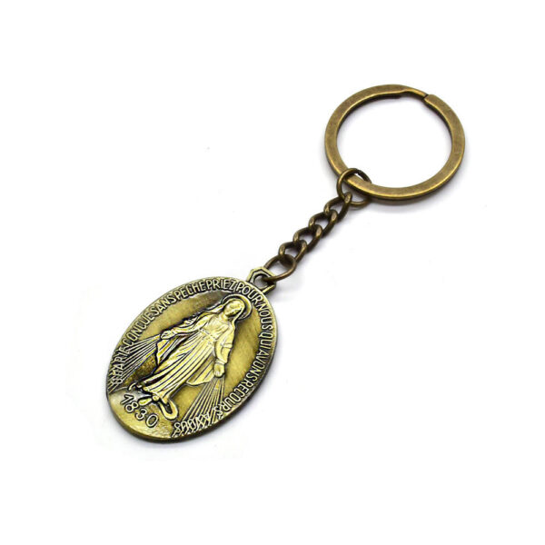 Komi New 3*4.4CM Virgin Mary Pendant Key Ring Pendant OUR MARIE Keychains