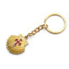 Hot Gold Christian Santiago Crucifix Cross Metal Religious Church Gifts Shell Keychain Keyrings