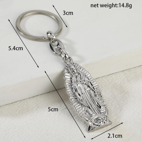 KOMI Virgin Mary Statue Pendant Trendy Religious Keychain Accessory