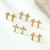 KOMI High-grade Exquisite Niche Design High-end Cross Stainless Steel Cross Earrings
