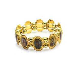 Komi Wholesales Religious Sticker Icon Alloy Beads Orthodox Elastic Jewelry Bracelet