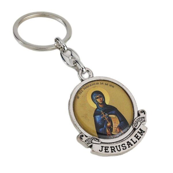 KOMI New Virgin Mary Jesus Religion Character Sticker Keychain Accessory