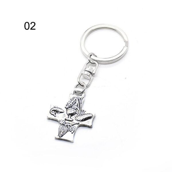 Foreign Trade E-commerce Source Angel Cross Keychain Religious Jewelry Pendant Ring Jewelry Gift