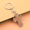 European and American Cross-border E-commerce Factory Wholesale Religious Metal Cross Key Chain Bag Pendant
