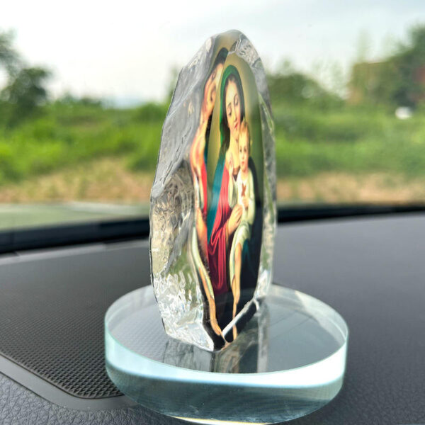 Komi Christmas Home Wooden Crafts Door Plate Circular logo Christmas Creative Decoration Plate Home