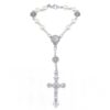 H23af3066340d4e729faba701dc8a913bP KOMI New Hot Sale Glass Imitation Pearl Rosary Bracelet Drop Oil Cross Beaded Bracelet