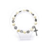 H252633ff93014122943a535ec42dc248f Komi Wholesales Religious Jewelry White Shell Metal Cross Beads Crucifix Pendant Prayer Rosary Bracelet