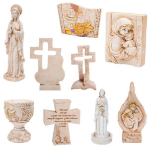 KOMI Wholesale Holy Virgin Mary Creative Portrait Statues Home Decorations Religious Customized Resin Crafts Gifts