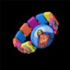 Komi Hot Selling Wooden Icon Dripping Oil Elastic Watch Beaded Rosary Religious Bracelet