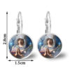 H2d846cc65ae34233b0c684d5b654af7cf Religious Gift Silver Virgin Mary Coin Stud Earrings Miraculous Medal Earrings for Women Fashion Jewelry Collection