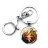 KOMI Hot Sale Virgin Mary Jesus Pendant Keychain Personality Metal Lobster Buckle Keyring Bag Hanging Gifts Keychains