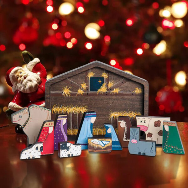 Komi Wooden Birth of Jesus Religious Home Interior Decoration Wooden Jesus Jigsaw Easter Wooden Decoration