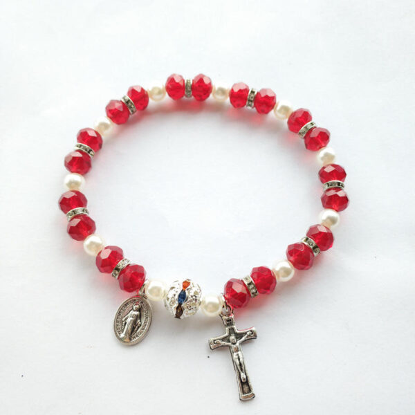 H35a397a8cde3432c91efb20058665e3a9 Komi Wholesale Crystal Rhinestone Girl Religious Crucifix Pendant Prayer Rosary Bracelet