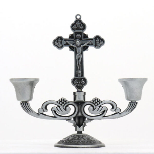 KOMI Hot Selling Vintage Candle Stick Holder Home Decorations Jesus Cross Metal Artifact Decoration Wall Hanging Ornaments