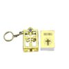Creative Christian Catholicism Holy Gift Mini Bible Keychain Religious Pendant Jesus Cross Key Chain Keyring