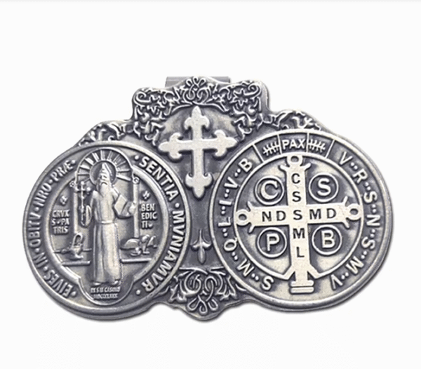Religious Jesus Jewelry Metal Badge Sun Visor Clip Badge 3D Three-dimensional Zinc Alloy Antique Metal Chest Badge