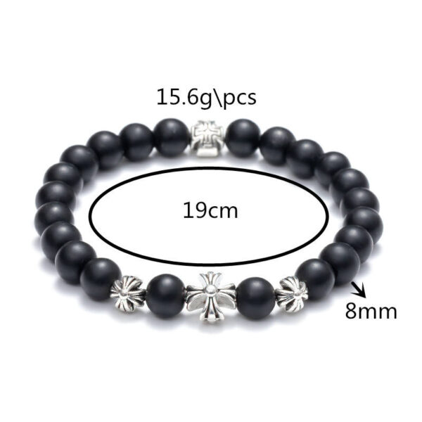 H3769bd86167c4e278ae92fdf269a7d86R KOMI Fashion Natural 8mm Gemstone Beaded Bracelets with Vintage Metal Cross Bracelet Turquoise Beads Stretch Bracelet for Unisex