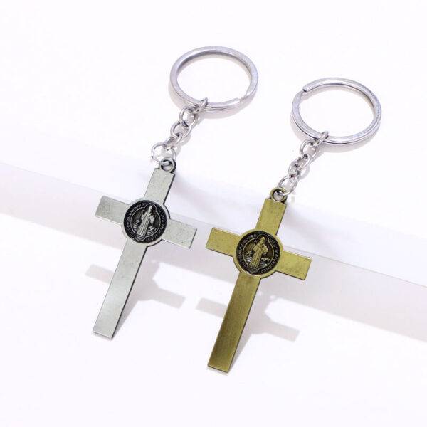 Hot Metal Christian Catholicism Holy Crucifix Gift Keychain Religious Pendant Jesus Cross Key Chain Keyring