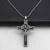 KOMI Saint Benedict Jesus Cross Pendant Necklace Keychain Jewelry Accessories Business Crafts Gifts Religious Promotion