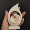 KOMI Home Office Garden Decorations Cream Resin Holy Family Statues Table Pillar Ornaments Children Learning Crafts Gifts