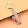 European and American Cross-border E-commerce Factory Wholesale Religious Metal Cross Key Chain Bag Pendant