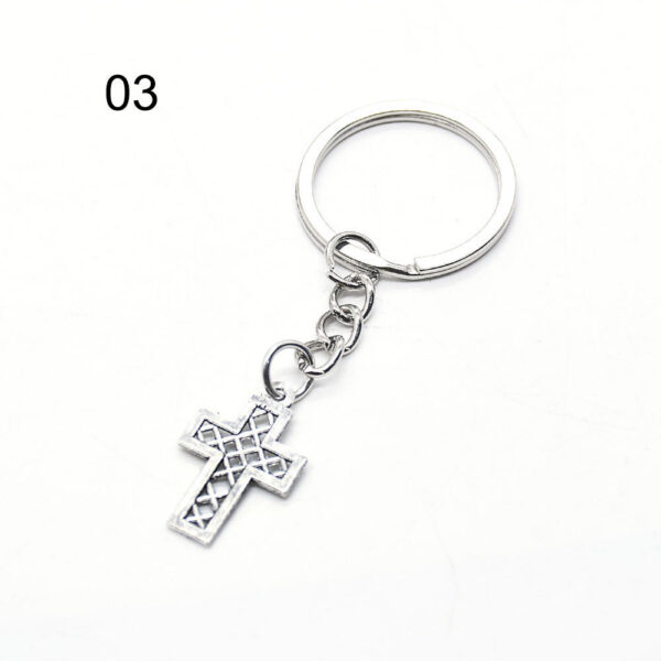 Foreign Trade E-commerce Source Angel Cross Keychain Religious Jewelry Pendant Ring Jewelry Gift