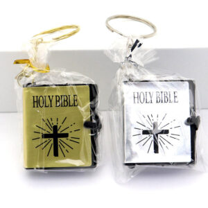 Mini Holy Bible Pendant Multi Tool Catholicism Gift Christian Jesus Cross Keyrings Acrylic Keychain Standee