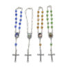 H41b4400bf9aa49fe8168171b7da06373X Komi Catholic Colorful Crystal Beads Rosary Bracelet Colorful Image Medal & Jesus Cross for Men Women