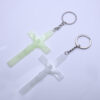 Luminous Cross Keychain Religious Jewelry Jesus Plastic Luminous Cross