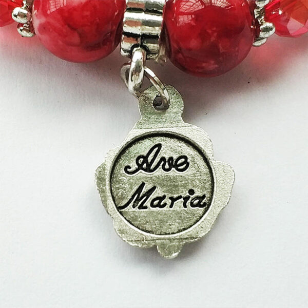 Golden Tori Glass Imitation Pearl Alloy Jesus Cross Gold St. Benedict Medal Catholic Rosary Bracelet Religious Pendant Bracelet