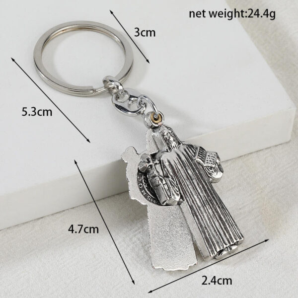 KOMI St. Benedict Keychain Religious Pendant Craft Gift Wholesale