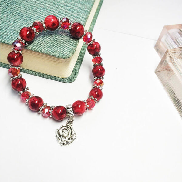 Golden Tori Glass Imitation Pearl Alloy Jesus Cross Gold St. Benedict Medal Catholic Rosary Bracelet Religious Pendant Bracelet