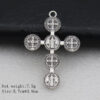 Wholesale Metal Cross Collection Mens Alloy Cross Pendant Necklace Accessories Car Keychain Religious St. Benedict Cross Keyring
