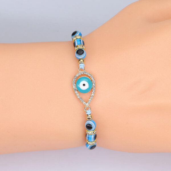 KOMI Eye Bracelet Adjustable Woven Lucky Bracelet Kabbalah Amulet Christmas Gift